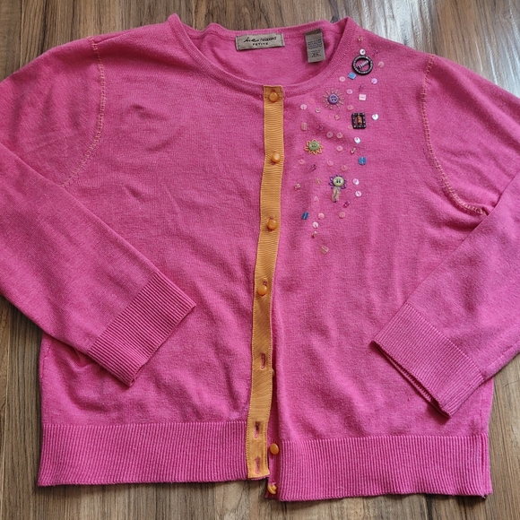 i.e. Relaxed Petite Size XL Button Front Sweater - Picture 2 of 11